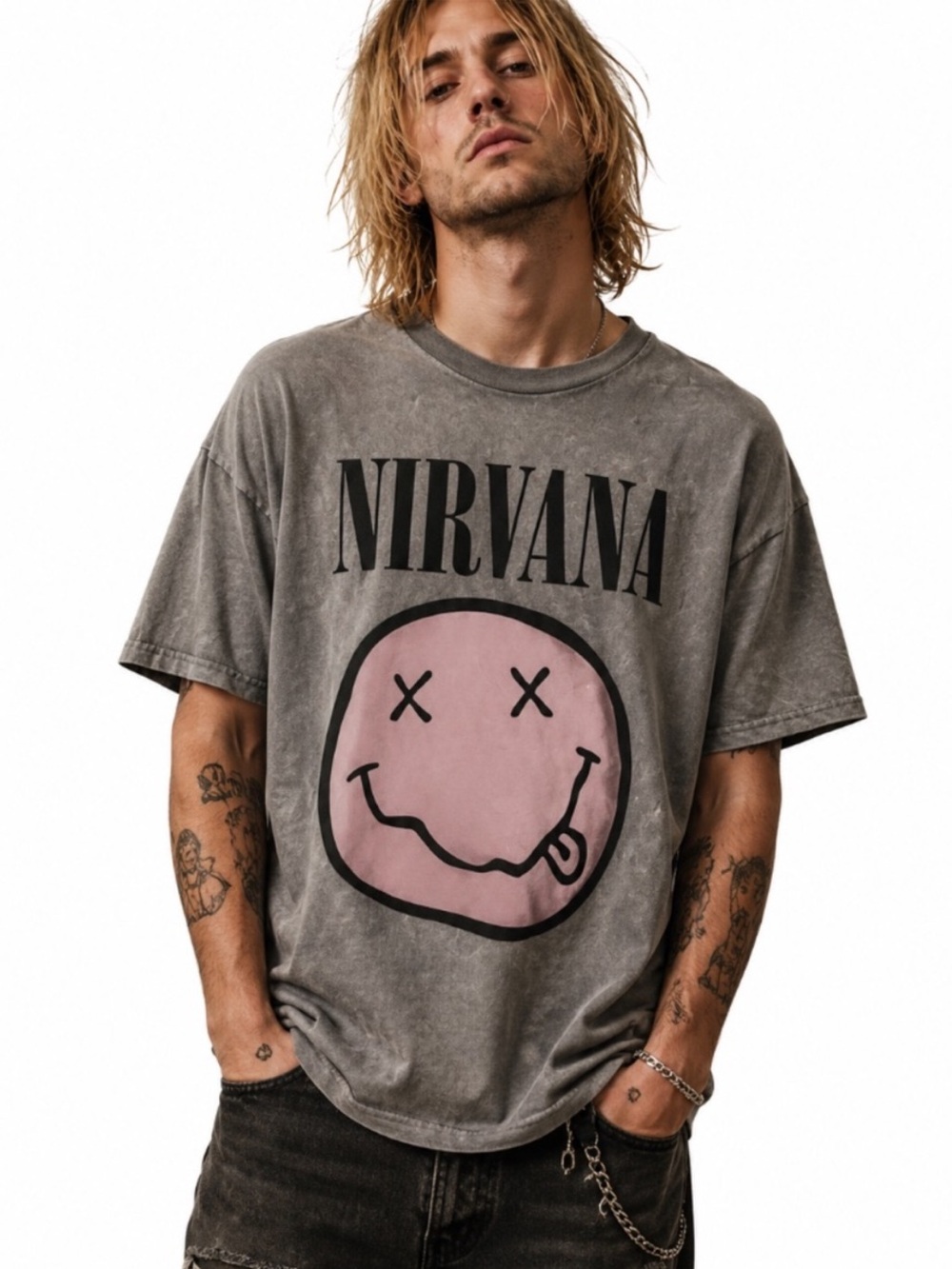 Nirvana Shirt 2X Smiley Gray